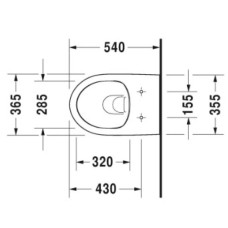 Подвесной безободковый унитаз Duravit DuraStyle 2562090000