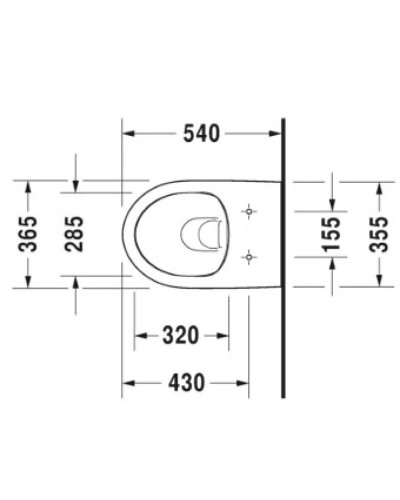 Подвесной безободковый унитаз Duravit DuraStyle 2562090000