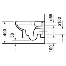 Подвесной безободковый унитаз Duravit DuraStyle 2562090000