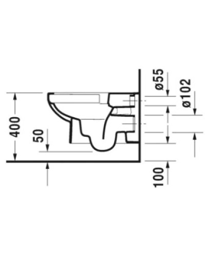 Подвесной безободковый унитаз Duravit DuraStyle 2562090000