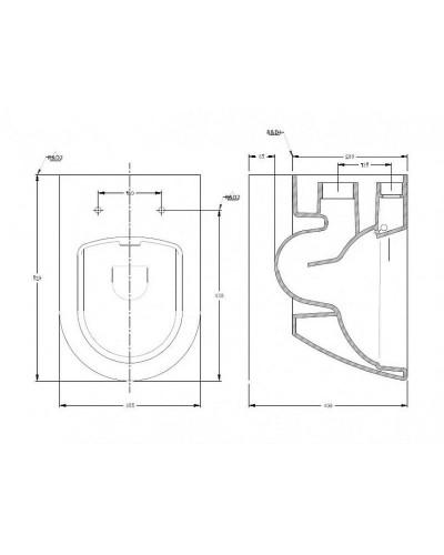 Унитаз биде Serel Sapphire SP26SLBM подвесной с сиденьем Микролифт