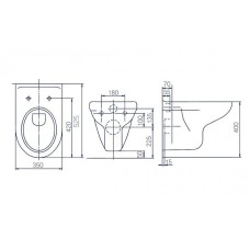 Унитаз Rosa Элеганс Люкс Вн УнБ32 4620008195438 подвесной Белый с сиденьем Микролифт