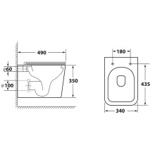 Унитаз Owl 1975 Vatter OWLT190403S подвесной с сиденьем Микролифт
