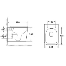 Унитаз Owl 1975 Vatter OWLT190403S подвесной с сиденьем Микролифт