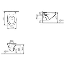 Подвесной унитаз Vitra Arkitekt 6107B003-0075