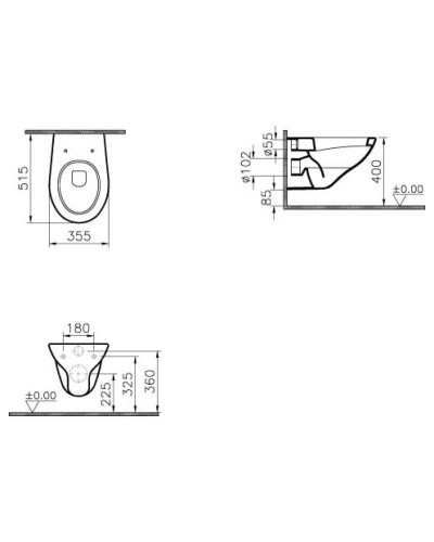 Подвесной унитаз Vitra Arkitekt 6107B003-0075