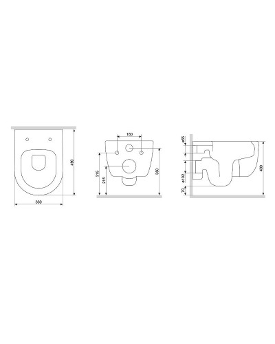 Унитаз Damixa Sirius DX86C1700SC подвесной с сиденьем Микролифт