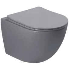 Унитаз SantiLine SL-5005MG подвесной Серый матовый с сиденьем Микролифт