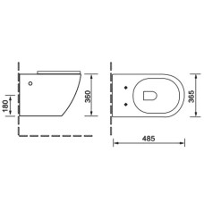 Унитаз SantiLine SL-5005MG подвесной Серый матовый с сиденьем Микролифт