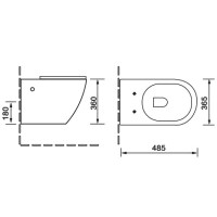 Унитаз SantiLine SL-5005MR подвесной Красный матовый с сиденьем Микролифт