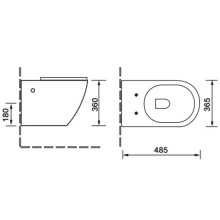 Унитаз SantiLine SL-5005MRB подвесной Белый мрамор с сиденьем Микролифт