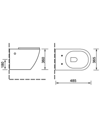 Унитаз SantiLine SL-5005MRB подвесной Белый мрамор с сиденьем Микролифт