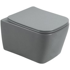 Унитаз SantiLine SL-5007MG подвесной Серый матовый с сиденьем Микролифт