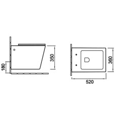 Унитаз SantiLine SL-5007MG подвесной Серый матовый с сиденьем Микролифт