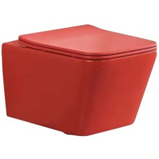 Унитаз SantiLine SL-5007MR подвесной Красный матовый с сиденьем Микролифт