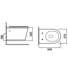 Унитаз SantiLine SL-5009 подвесной Белый с сиденьем Микролифт