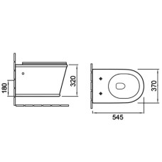 Унитаз SantiLine SL-5009 подвесной Белый с сиденьем Микролифт