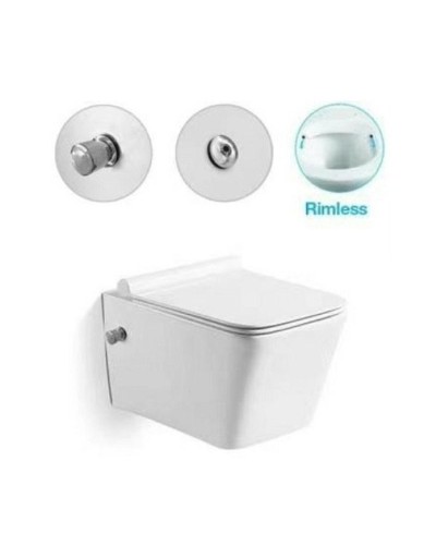 Унитаз биде SantiLine SL-5004SM-BD подвесной Белый с сиденьем Микролифт