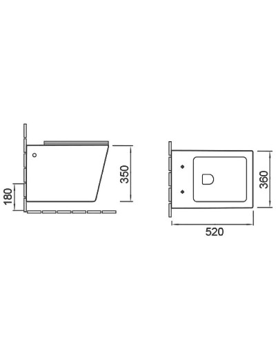 Унитаз биде SantiLine SL-5004SM-BD подвесной Белый с сиденьем Микролифт