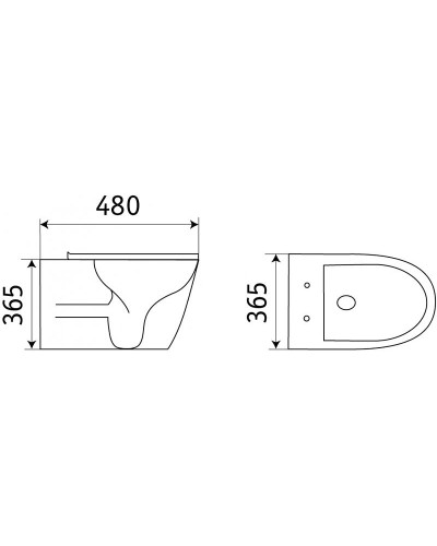 Унитаз CeramaLux B2330-4MC подвесной с сиденьем Микролифт