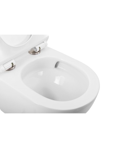 Унитаз подвесной безободковый смыв TORNADO с сиденьем BelBagno SFERA-TOR BB046CH-TOR/BB2111SC