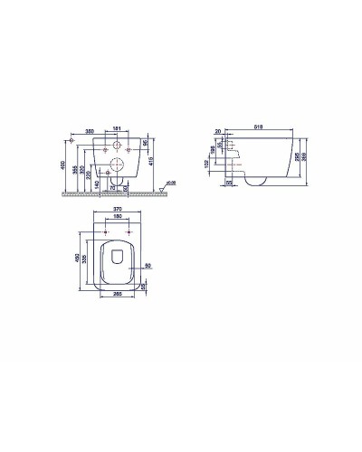 Унитаз Boheme Zen 967-WM подвесной без сиденья