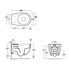 Унитаз Simas Vignoni VI18bi matt подвесной Белый матовый без сиденья