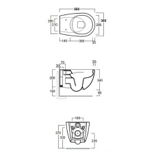 Унитаз Simas Vignoni VI18 cemento matt подвесной Серый матовый без сиденья