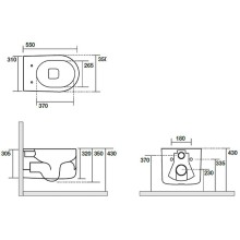 Унитаз Kerasan Nolita 531488 подвесной Bruno matt без сиденья