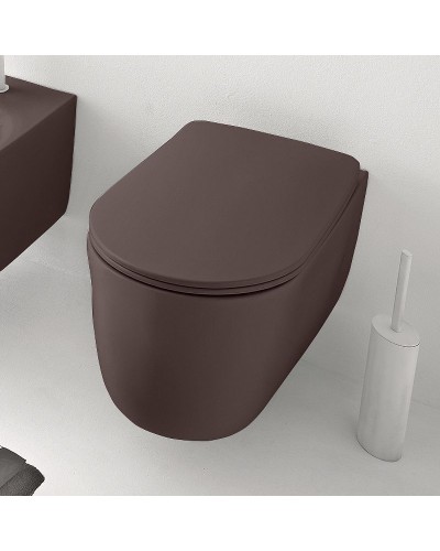 Унитаз Kerasan Nolita 531475 подвесной Borgogna matt без сиденья