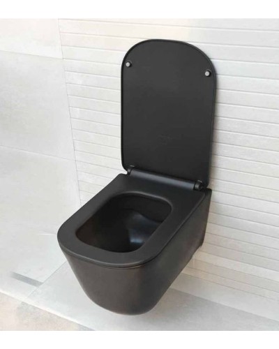 Унитаз Kerasan Tribeca 511431 подвесной Черный матовый без сиденья