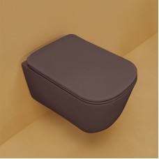 Унитаз Kerasan Tribeca 511475 подвесной Borgogna matt без сиденья