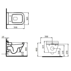 Унитаз Bocchi Firenze 1304-001-0128 подвесной без сиденья