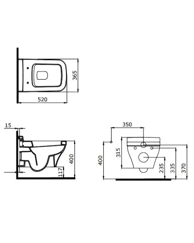 Унитаз Bocchi Firenze 1304-001-0128 подвесной без сиденья
