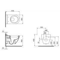 Унитаз Bocchi Taormina Arch 1012-025-0129 подвесной Кофейный матовый без сиденья