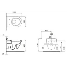 Унитаз Bocchi Taormina Arch 1012-025-0129 подвесной Кофейный матовый без сиденья
