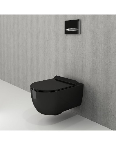 Унитаз Bocchi V-Tondo 1416-005-0129 подвесной Черный глянцевый без сиденья