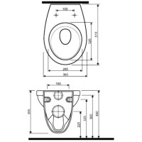 Подвесной унитаз с сиденьем Kolo Idol M1310000U