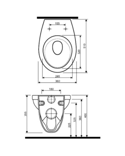Подвесной унитаз с сиденьем Kolo Idol M1310000U