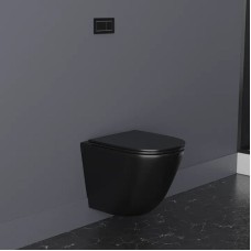 Унитаз Owl 1975 Vind Cirkel-H OWLT190305 подвесной Черный матовый с сиденьем Микролифт