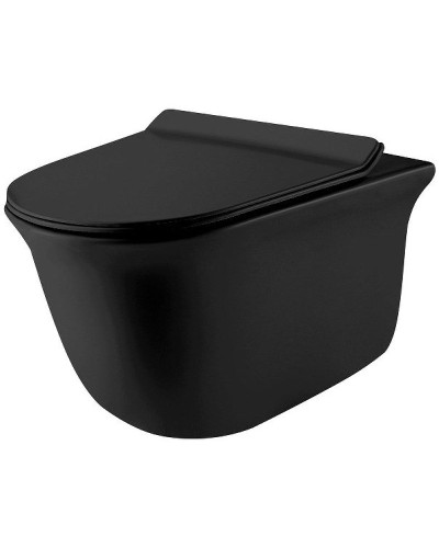 Унитаз Grossman GR-4412BMS подвесной Черный матовый с сиденьем Микролифт