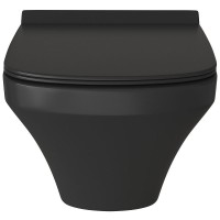 Унитаз Grossman GR-4440BMS подвесной Черный матовый с сиденьем Микролифт