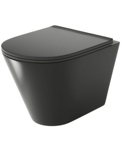 Унитаз Grossman GR-4477BMS подвесной Черный матовый с сиденьем Микролифт