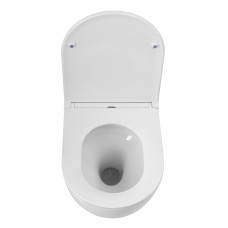 Унитаз подвесной безободковый смыв TORNADO с сиденьем BelBagno SFERA-TOR BB046CH-TOR/BB870SC