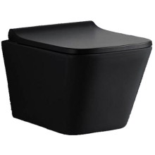 Унитаз CeramaLux NS5170MB подвесной Черный матовый с сиденьем Микролифт