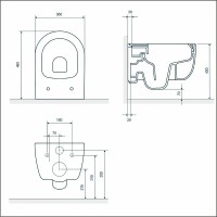 Унитаз Excellent Odyss CENL.4609.490.WH подвесной с сиденьем Микролифт
