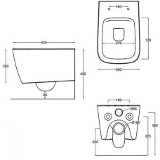 Унитаз Artceram A16 ASV003 43 00 подвесной Foresta без сиденья