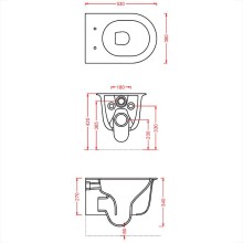 Унитаз Artceram Chic CHV001 17 00 подвесной Черный матовый без сиденья