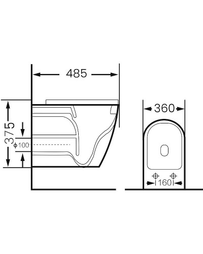 Унитаз Grossman GR-4455BEMS подвесной Бежевый матовый с сиденьем Микролифт