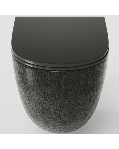 Унитаз Grossman GR-4455BBLS подвесной Черный глянцевый с сиденьем Микролифт